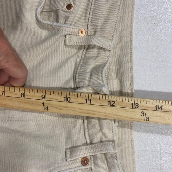 H&M &Denim Jeans Womens Size 10 Vintage Slim High Waist Beige Denim - Picture 10 of 15